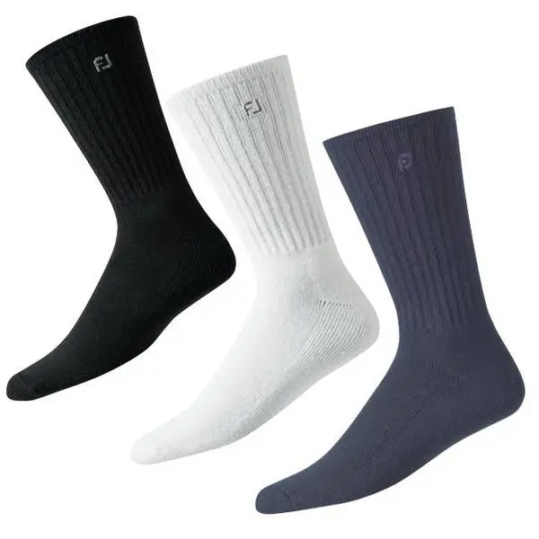 FootJoy Men's CottonSof Crew Sock - 3 Pair Pack